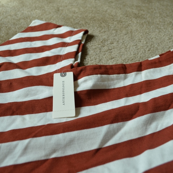 ANTHROPOLOGIE Postmark Cotton Striped Top - Picture 5 of 5